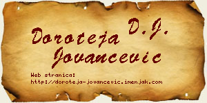 Doroteja Jovančević vizit kartica